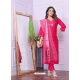 Rani Pink Viscose Hand Worked Readymade Suit