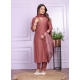 Light Red Russian Silk Readymade Suit