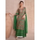 Modern Green Pure Muslin Designer Salwar Suit