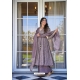 Mauve Cotton Silk Readymade Anarkali Suit