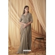 Beige Sparkle Satin Georgette Jacket Saree