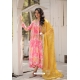 Pink Premium Festive Wear Gown With Dupatta