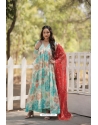 Multi Colour Premium Festive Wear Gown With Dupatta