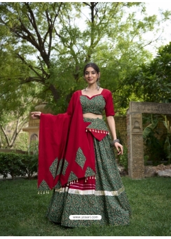 Multi Colour Rajasthani Heavy Pure Cotton Lehenga Choli