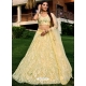 Light Yellow Heavy Soft Net Lehenga Choli