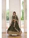 Mehendi Green Heavy Pure Dyable Viscose Jacquard Lehenga Choli