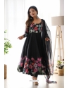 Black Readymade Heavy Pure Soft Organza Silk Anarkali Suit