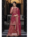 Rani Pink Designer Pakistani Palazzo Salwar Suit