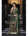 Dark Green Designer Pakistani Palazzo Salwar Suit