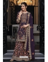 Purple Designer Pakistani Palazzo Salwar Suit