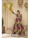 Multi Colour Festive Wear Gown With Dupatta