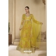 Yellow Festive Wear Gown With Dupatta