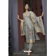 Grey Traditional Designer Pakistani Straight Salwar Suit