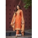 Orange Traditional Designer Pakistani Straight Salwar Suit