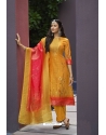 Mustard Traditional Designer Pakistani Straight Salwar Suit