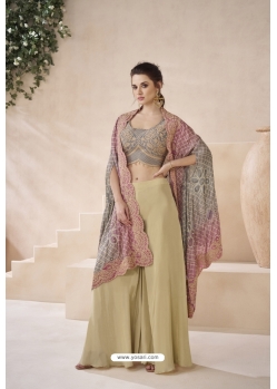 Multi Colour Pure Real Silk Indo Western Suit