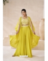 Yellow Pure Real Silk Indo Western Suit