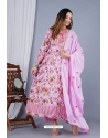 Stylish Pink Trendy Cotton Readymade Salwar Suit