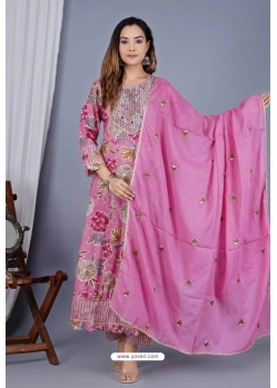 Trendy Cotton Readymade Salwar Suit In Pink