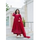 Red Designer Readymade Heavy Anarkali Suit