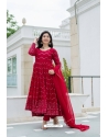 Red Designer Readymade Heavy Anarkali Suit