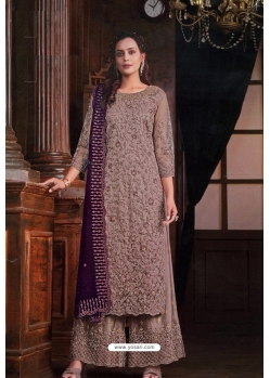 Beige Traditional Designer Pakistani Salwar Suit