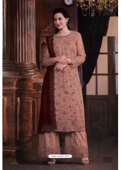 Peach Traditional Designer Pakistani Salwar Suit