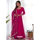 Rani Pink Premium Festive Wear Anarkali Suit