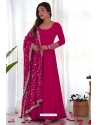 Rani Pink Premium Festive Wear Anarkali Suit