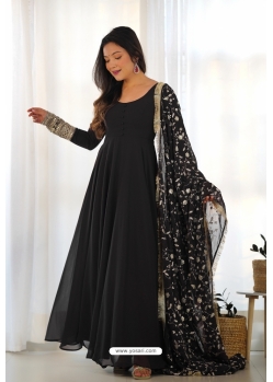 Black Premium Festive Wear Anarkali Suit