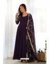 Purple Premium Festive Wear Anarkali Suit