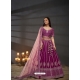 Burgundy Designer Silk Heavy Embroidered Lehenga Choli