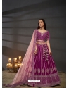 Burgundy Designer Silk Heavy Embroidered Lehenga Choli