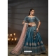 Teal Designer Silk Heavy Embroidered Lehenga Choli