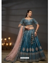 Teal Designer Silk Heavy Embroidered Lehenga Choli