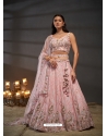 Baby Pink Designer Heavy Embroidered Lehenga Choli