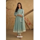 Grayish Green Trendy Pure Real Silk Designer Suit