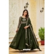 Trendy Mehendi Green Party Wear Readymade Gown With Dupatta