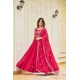 Stylish Pink Party Wear Readymade Gown With Dupatta