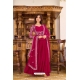 Rani Pink Premium Festive Wear Readymade Gown With Dupatta