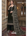 Black Traditional Designer Pakistani Palazzo Salwar Suit