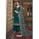 Dark Green Traditional Designer Pakistani Palazzo Salwar Suit