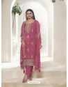 Pink Organza Embroidered Designer Salwar Suit