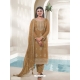 Mustard Organza Embroidered Designer Salwar Suit