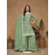 Sea Green Chinon Designer Pakistani Palazzo Suit