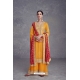 Mustard Heavy Chinon Silk Designer Pakitani Palazzo Suit