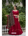 Maroon Navratri Heavy Pure Cotton Lehenga Choli