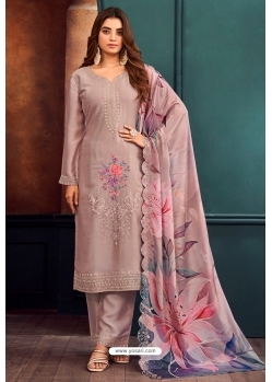 Mauve Stylish Designer Two Tone Catanic Georgette Salwar Suit