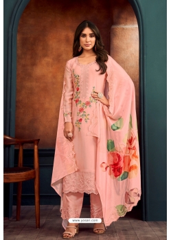 Peach Stylish Designer Two Tone Catanic Georgette Salwar Suit