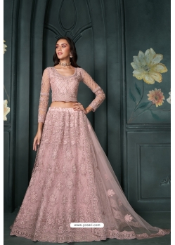 Pink Heavy Embroidery And Thread Worked Designer Lehenga Choli